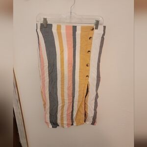 Olive & Oak Multicolor Striped Pencil Skirt